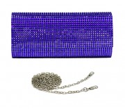 Evening Bag - Jeweled Acrylic Beads w/ Flap - Blue